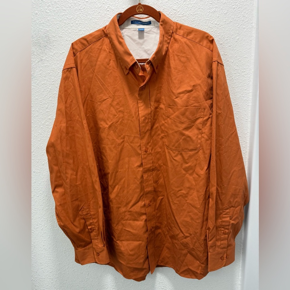PORT AUTHORITY  Salmon Button-Down Dress Shirt Sz(2XL)